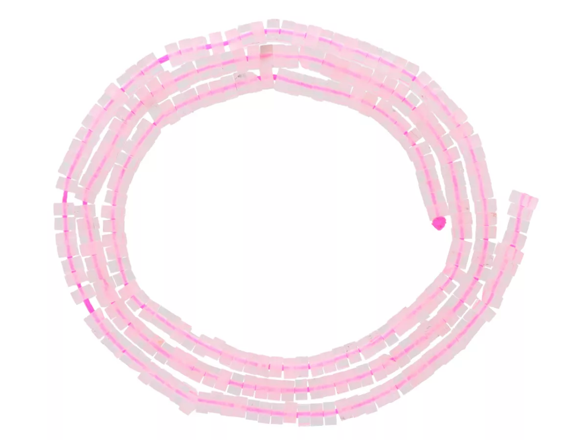 K7P61 KWARC RÓŻOWY KWADRATY 2,5/1,5 mm - 1 SZNUR