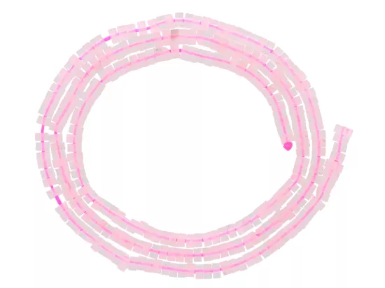 K7P61 KWARC RÓŻOWY KWADRATY 2,5/1,5 mm - 1 SZNUR
