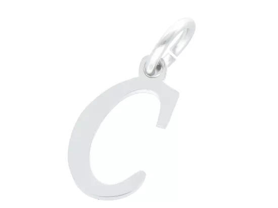 P5T03 ZAWIESZKA OZDOBNA ZE STALI CHIRURGICZNEJ LITERKA "C" - 1 SZTUKA