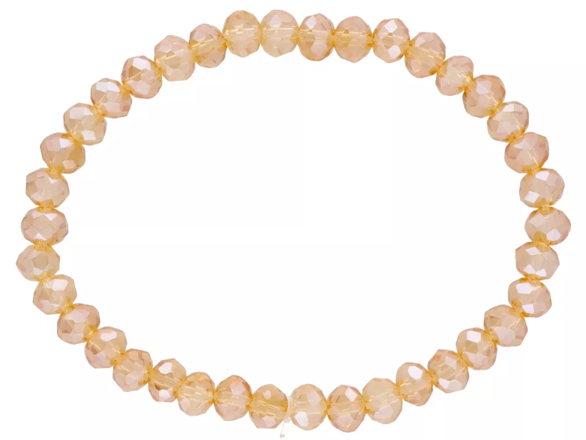 R2D27 BRANSOLETKA KRYSZTAŁKI 6 mm NA GUMCE