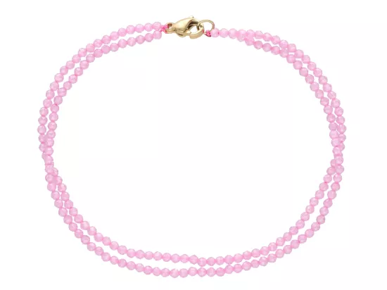 R3B46 BRANSOLETKA SZKLANA CYRKONIA KULE FASETOWANE 2 mm