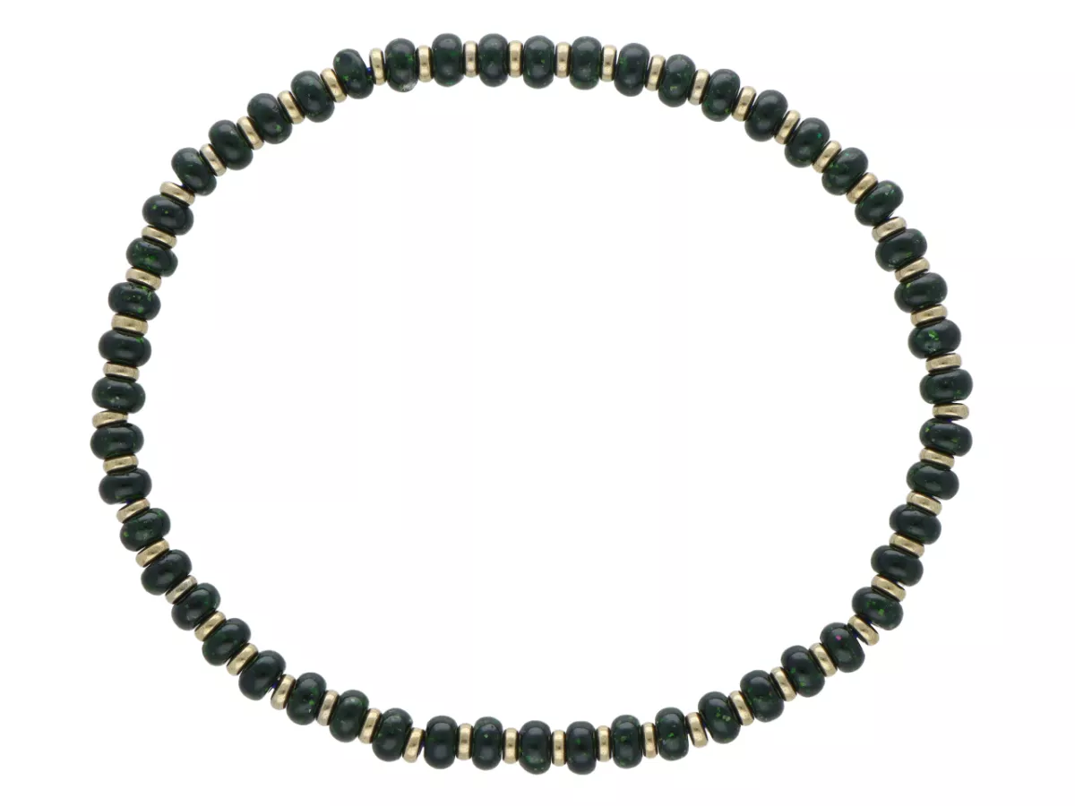 R5E95 BRANSOLETKA SZMARAGD NILU I HEMATYT