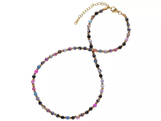 N3P13 NASZYJNIK AGAT I HEMATYT