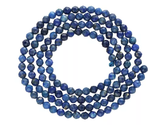K7D74 LAPIS LAZULI KULE FASETOWANE 3,5 mm - 1 SZNUR