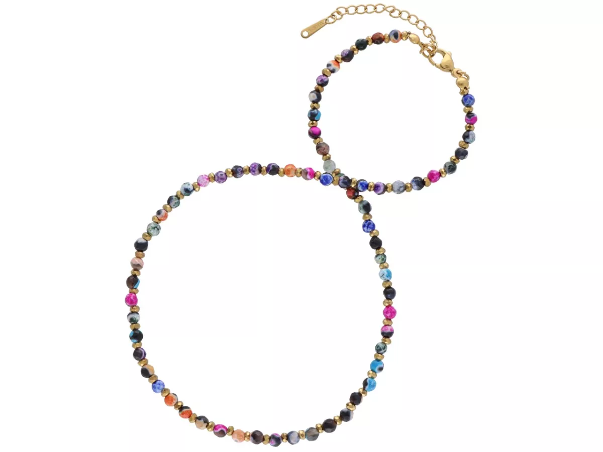 N3P19 NASZYJNIK AGAT I HEMATYT