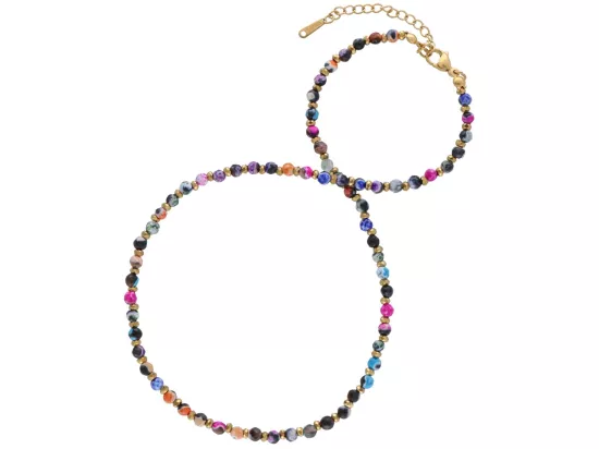 N3P19 NASZYJNIK AGAT I HEMATYT