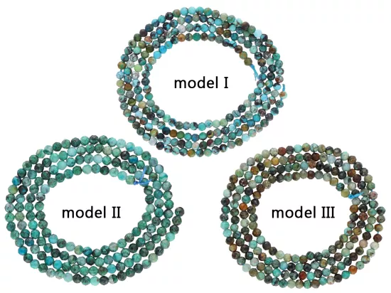 K6W11 TURKUS AFRYKAŃSKI KULE FASETOWANE 2 mm - 1 SZNUR