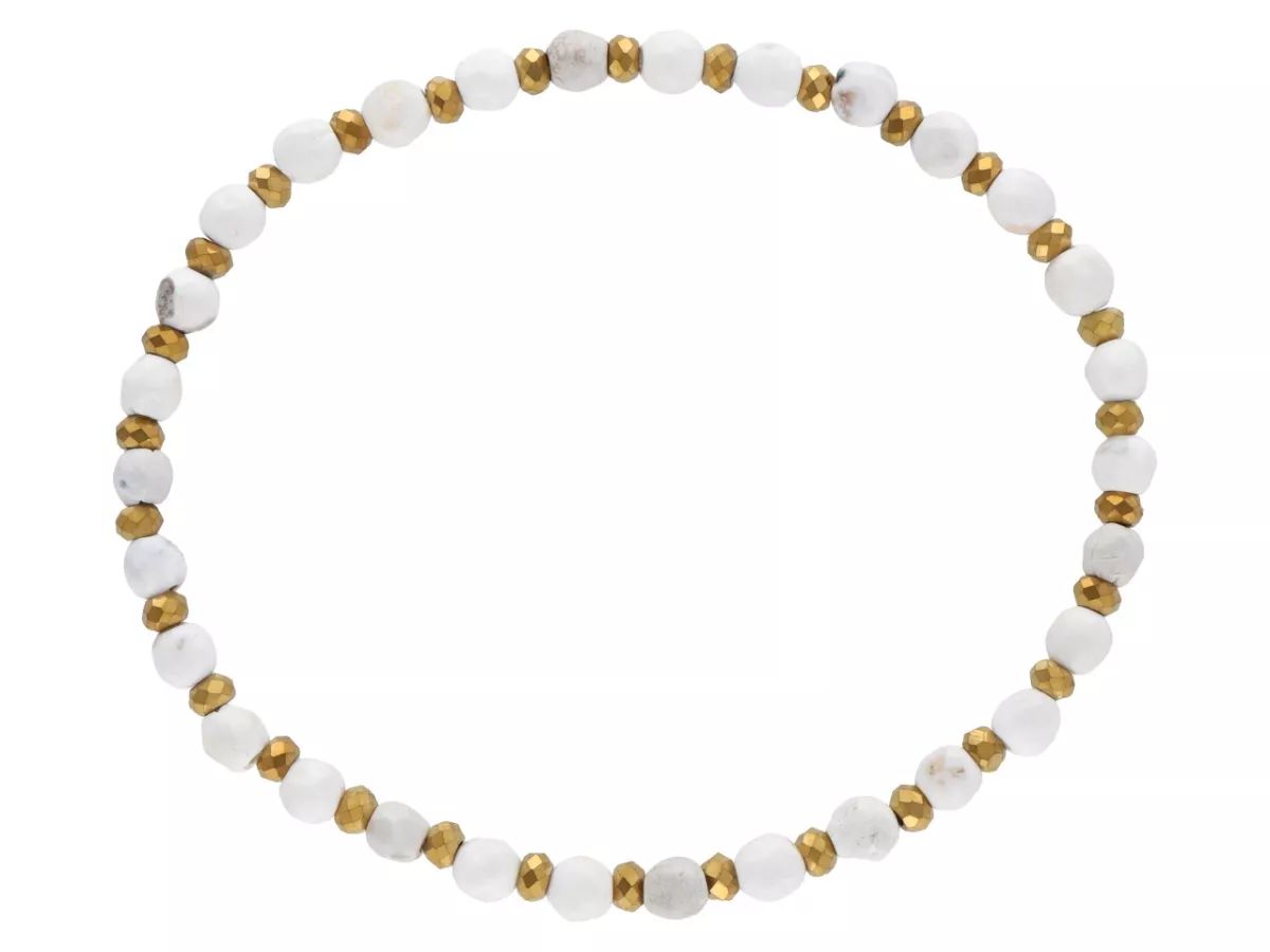 R5B08 BRANSOLETKA AGAT I HEMATYT