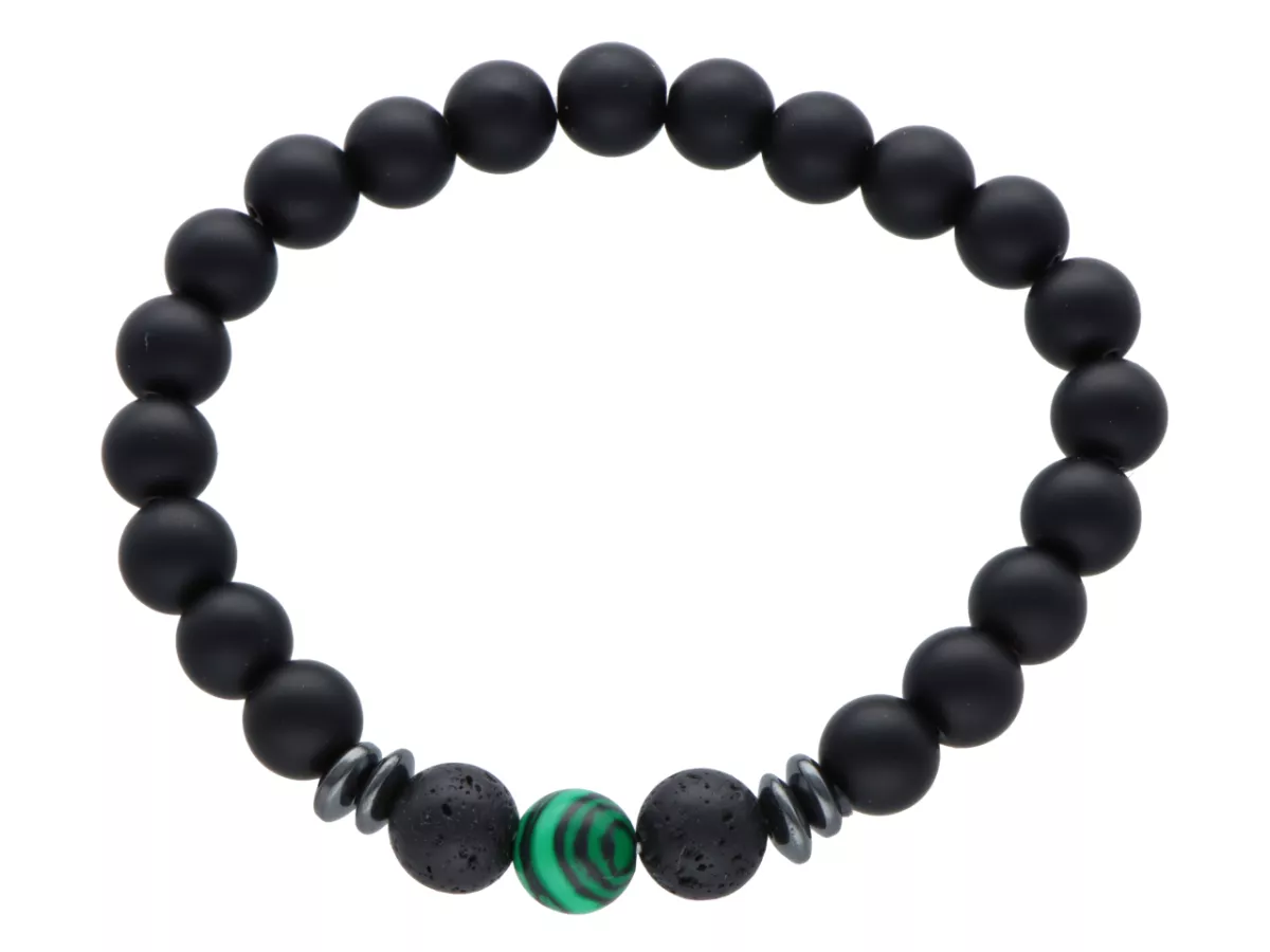 R4E83 BRANSOLETKA LAWA PRASOWANA KULE 8 mm