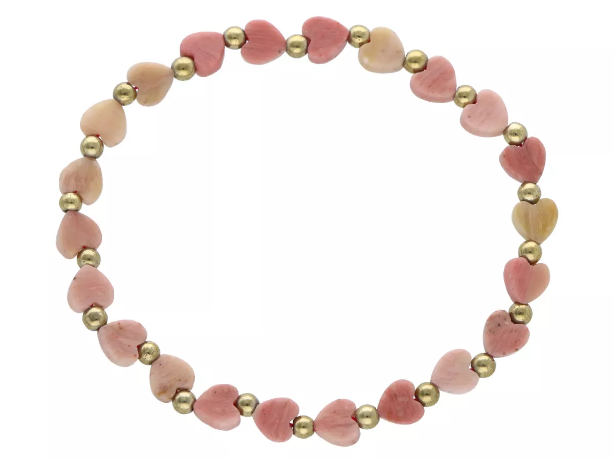 R5A06 BRANSOLETKA RODONIT SERCE I HEMATYT