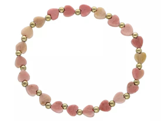 R5A06 BRANSOLETKA RODONIT SERCE I HEMATYT