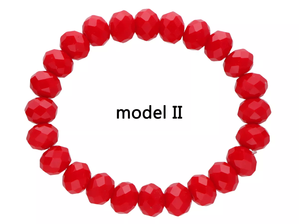 R4H00 BRANSOLETKA KRYSZTAŁKI 10 mm NA GUMCE