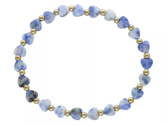 R5A00 BRANSOLETKA AWENTURYN NIEBIESKI SERCE I HEMATYT