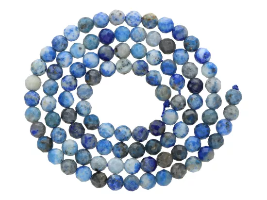 K7A58 LAPIS LAZULI KULE FASETOWANE 4 mm - 1 SZNUR