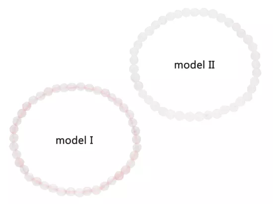 R2O92 BRANSOLETKA KWARC RÓŻOWY KULE FASETOWANE 4,5 mm