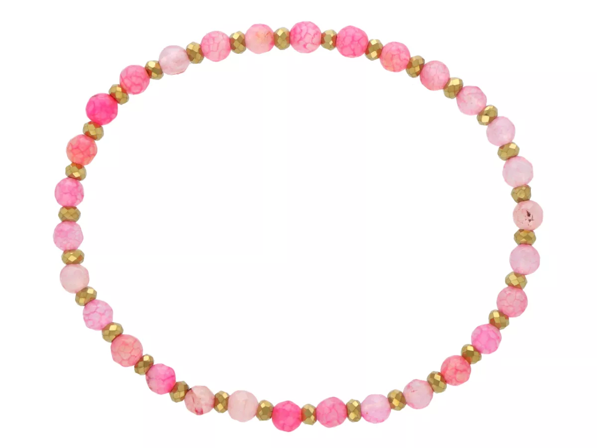 R5D14 BRANSOLETKA AGAT I HEMATYT