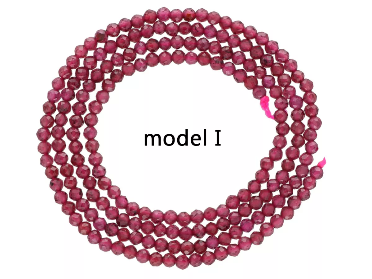 K6U94 GRANAT KULE FASETOWANE 2 mm - 1 SZNUR