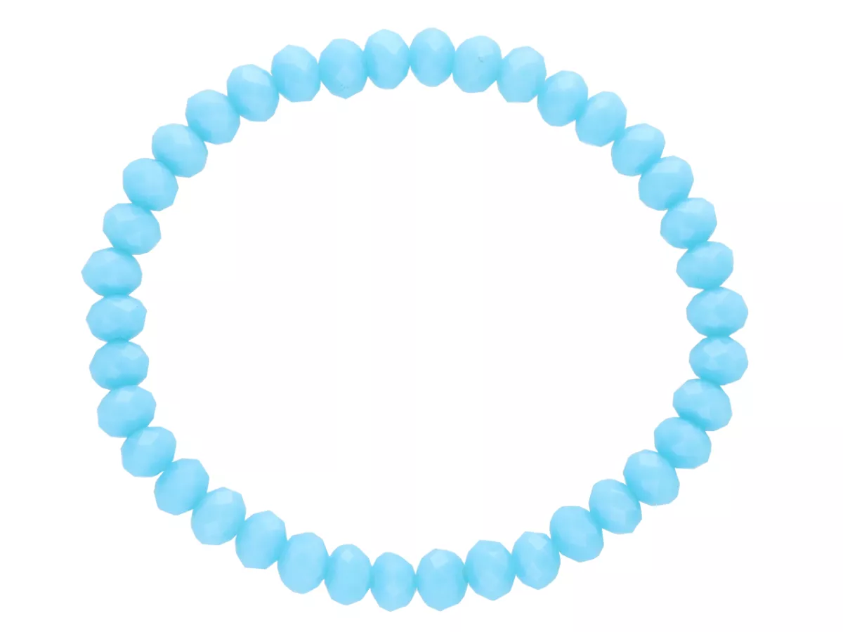 R2B05 BRANSOLETKA KRYSZTAŁKI 6 mm NA GUMCE