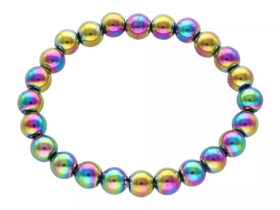 R2F83 BRANSOLETKA HEMATYT KULE 8 mm