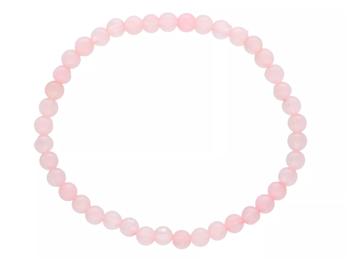 R2O63 BRANSOLETKA KWARC RÓŻOWY KULE 4,5 mm