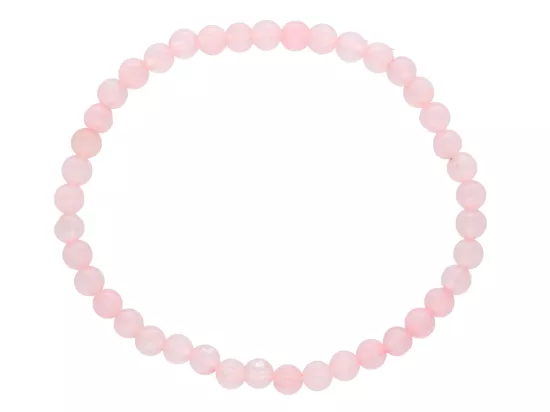 R2O63 BRANSOLETKA KWARC RÓŻOWY KULE 4,5 mm
