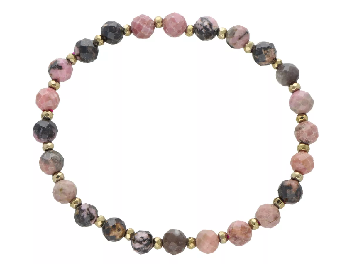 R5B80 BRANSOLETKA RODONIT I HEMATYT