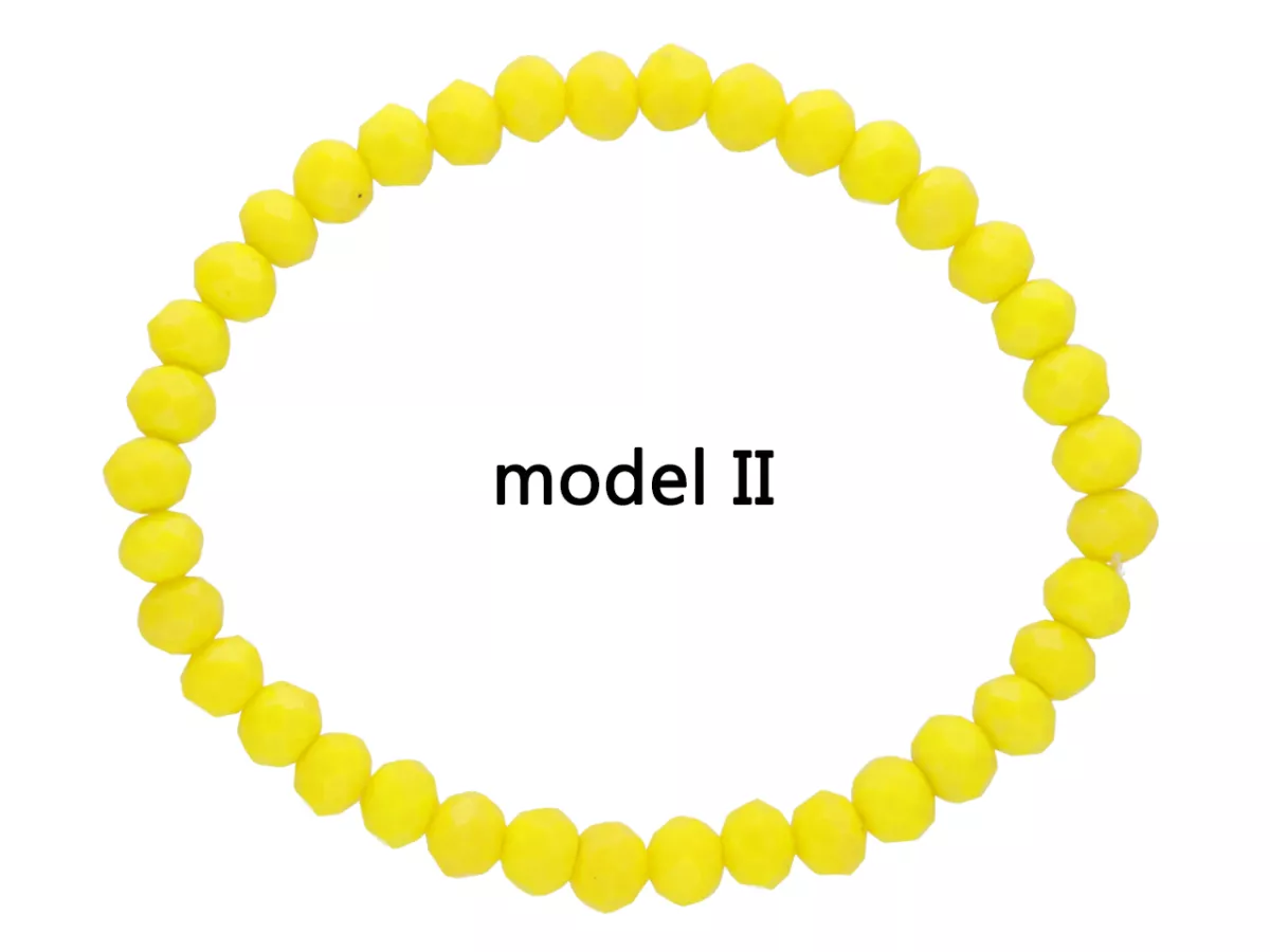 R2P69 BRANSOLETKA KRYSZTAŁKI 6 mm NA GUMCE