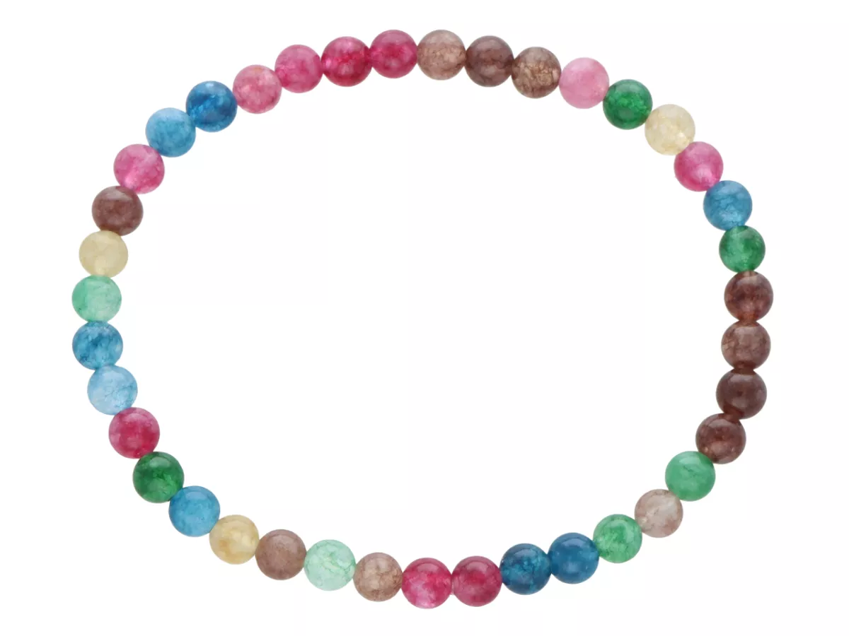 R5H19 BRANSOLETKA JADEIT MIX KULE 4,5 mm