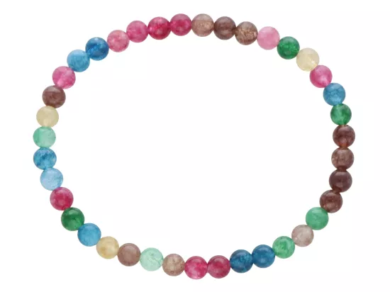 R5H19 BRANSOLETKA JADEIT MIX KULE 4,5 mm