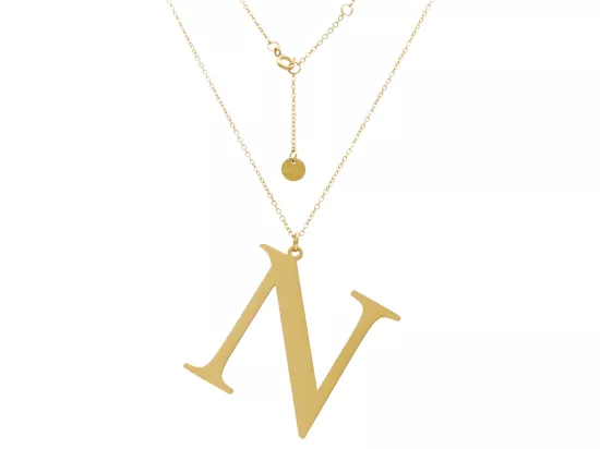 N2Z14 NASZYJNIK STAL CHIRURGICZNA - LITERKA "N"