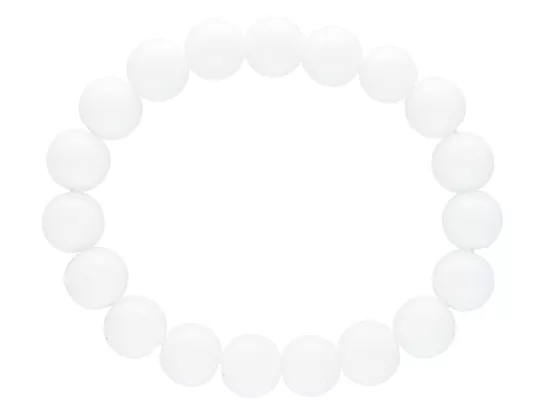 R1U01 BRANSOLETKA AGAT BIAŁY KULE 10 mm