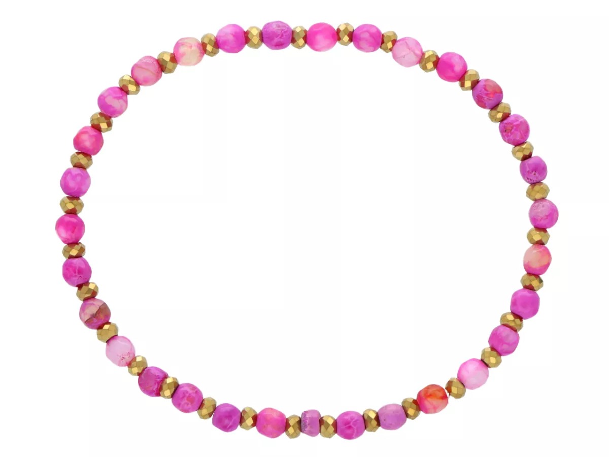 R5D00 BRANSOLETKA AGAT I HEMATYT