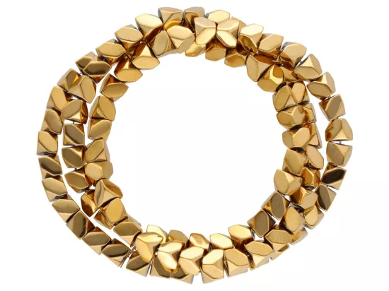 K7P02 HEMATYT MIODOWY ELEMENTY 4/4 mm - 1 SZNUR