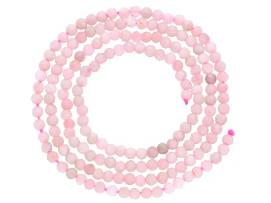 K6W76 OPAL RÓŻOWY KULE FASETOWANE 2,5 mm - 1 SZNUR