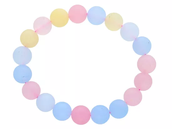 R4L98 BRANSOLETKA JADEIT MORGANITOWY MATOWY KULE 10,5 mm