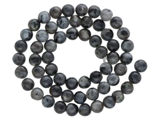 K6D74 LABRADORYT CZARNY KULE 6,5 mm - 1 SZNUR