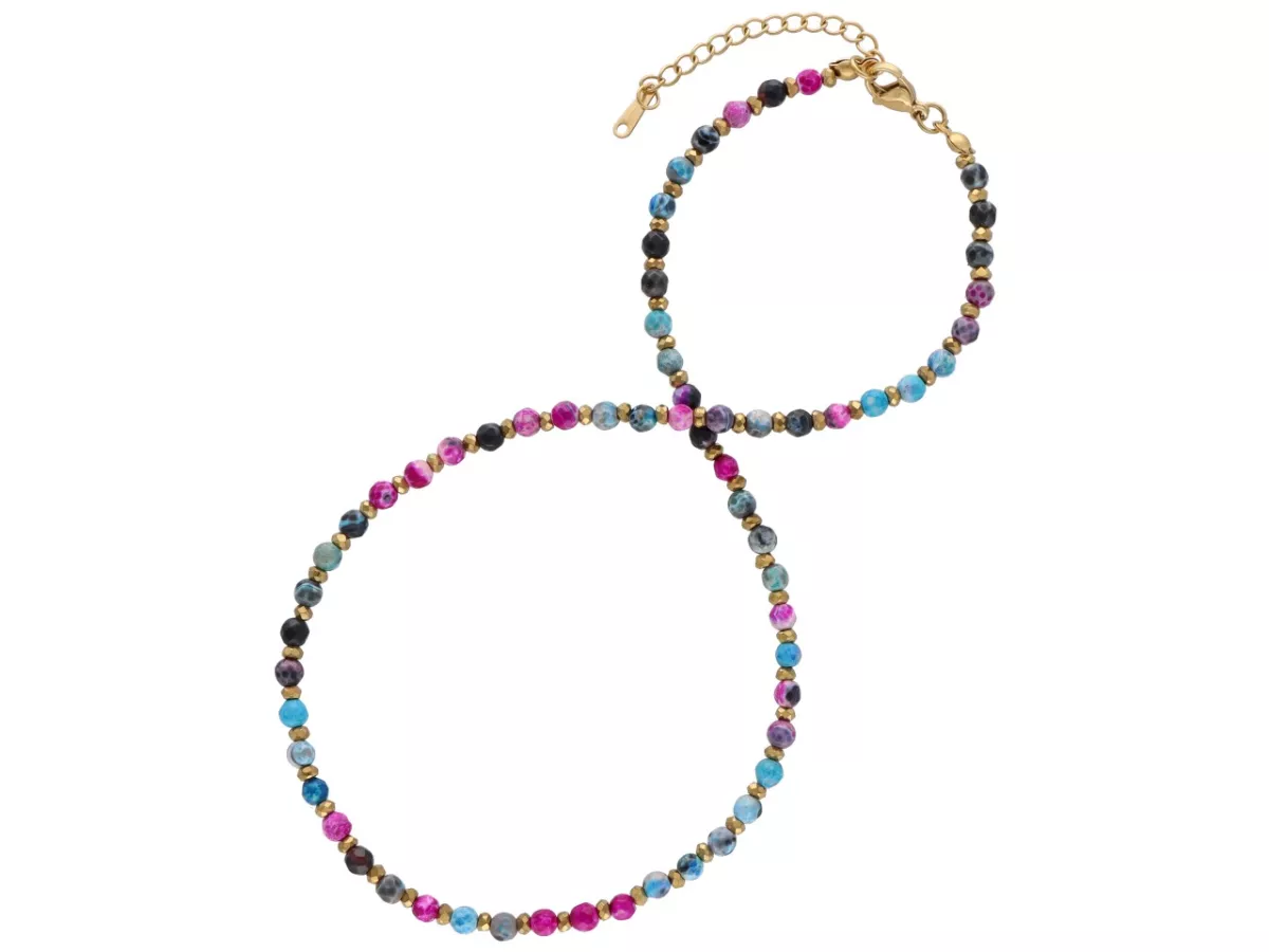 N3P33 NASZYJNIK AGAT I HEMATYT