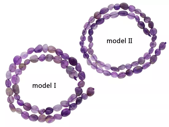 K7E38 AMETYST BRYŁKI - 1 SZNUR