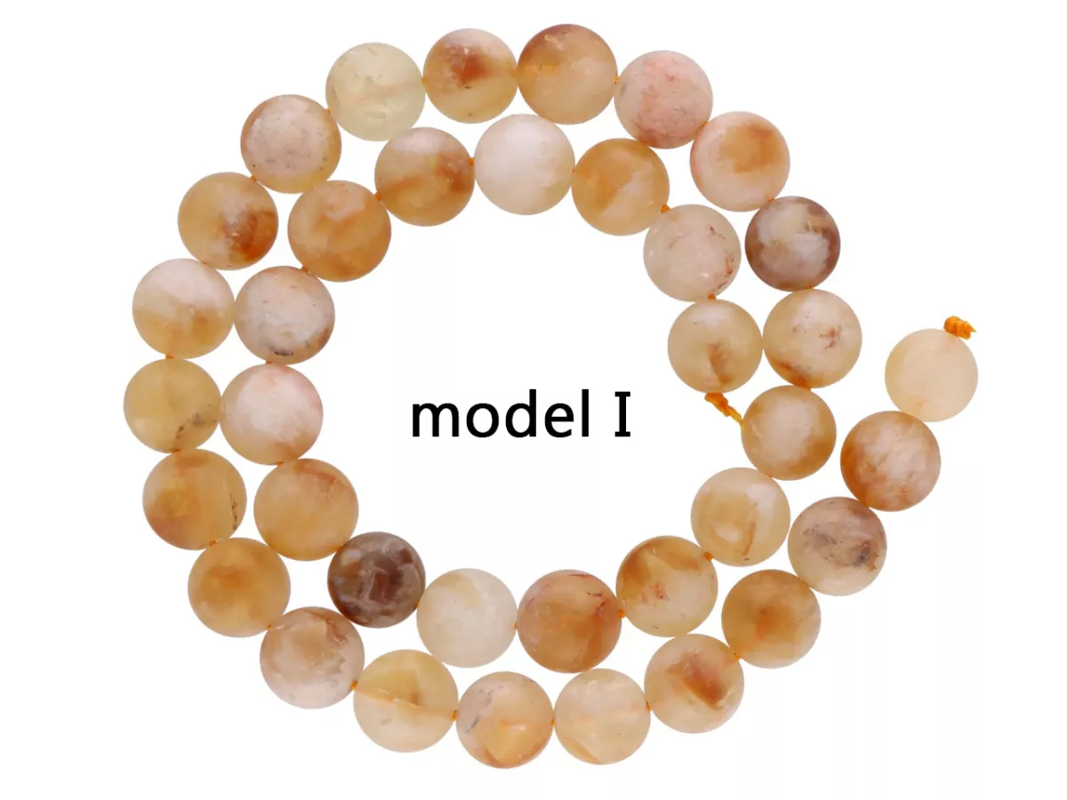 K7N09 CYTRYN MATOWY KULE 10,5 mm - 1 SZNUR