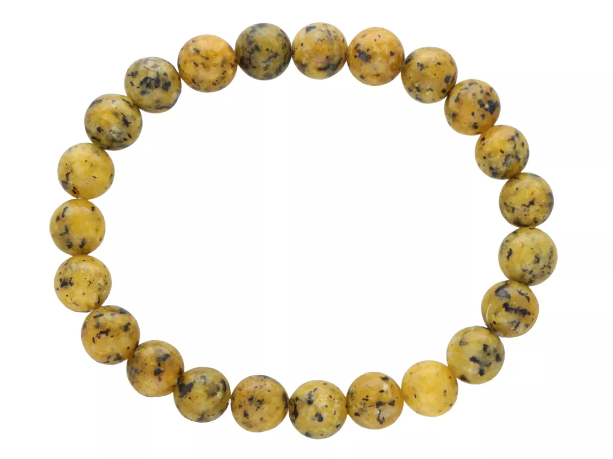 R5H44 BRANSOLETKA JASPIS KIWI KULE 8,5 mm