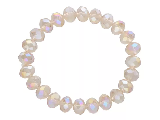 R4G93 BRANSOLETKA KRYSZTAŁKI 10 mm NA GUMCE