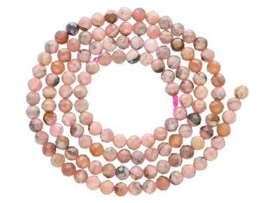 K7B31 RODOCHROZYT KULE FASETOWANE 3,5 mm - 1 SZNUR