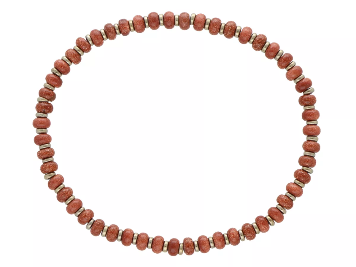 R5E97 BRANSOLETKA PIASEK PUSTYNI I HEMATYT