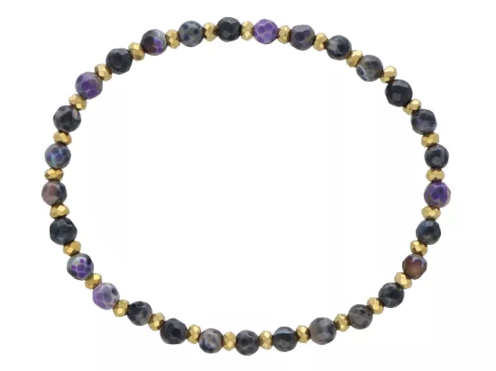 R5D47 BRANSOLETKA AGAT I HEMATYT