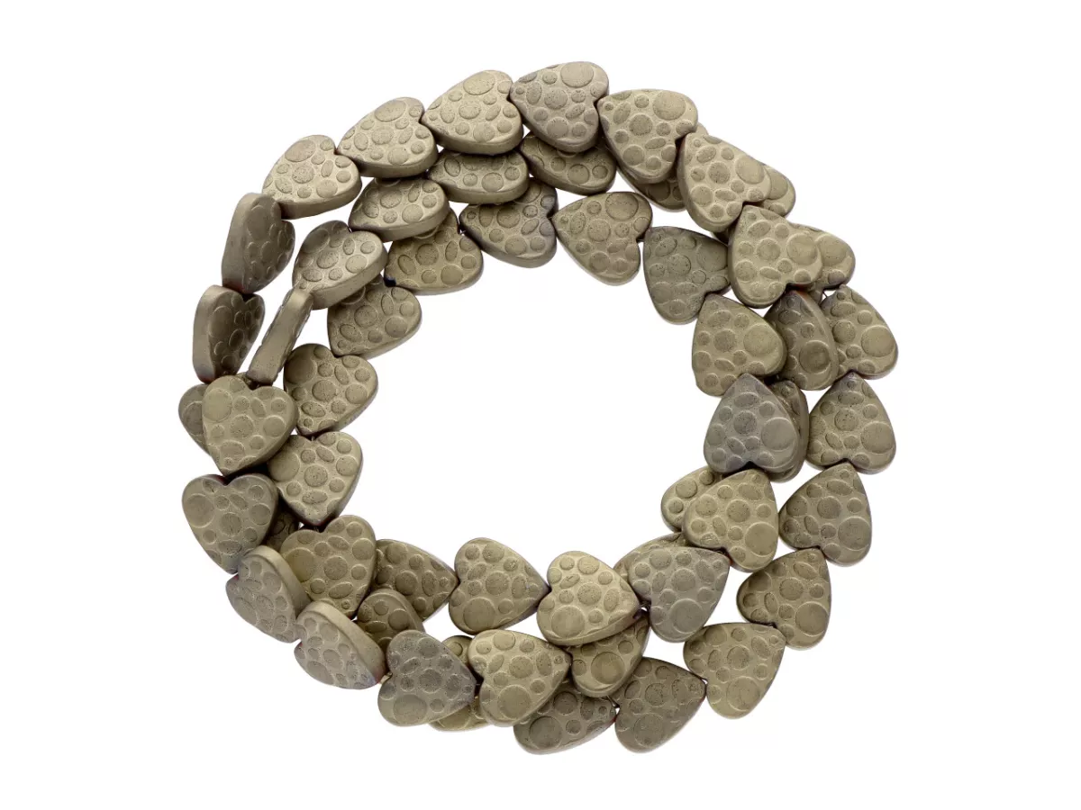 K6S95 HEMATYT SERDUSZKA MATOWE 7.5/8mm 1 SZNUR