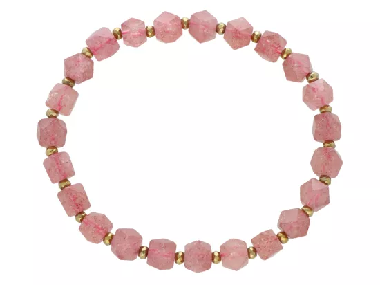 R5C22 BRANSOLETKA KWARC ARBUZI I HEMATYT