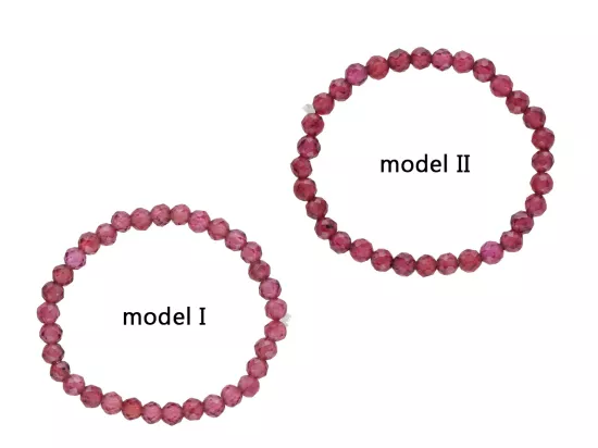 R3B70 PIERŚCIONEK GRANAT KULE FASETOWANE 2 mm