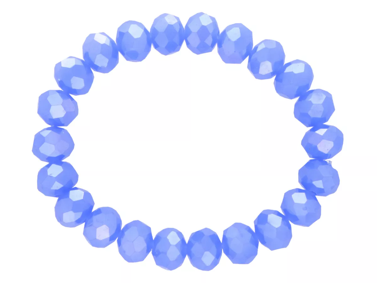 R2T66 BRANSOLETKA KRYSZTAŁKI 10 mm NA GUMCE