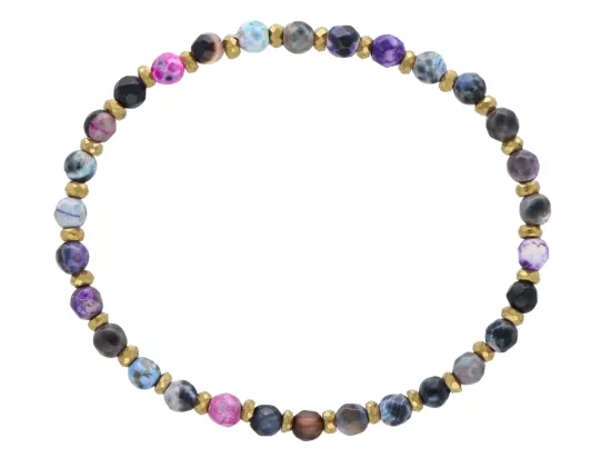 R5D51 BRANSOLETKA AGAT I HEMATYT