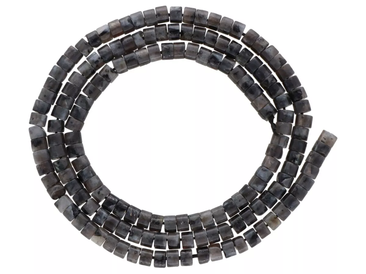 K7R74 LABRADORYT CZARNY WALEC 3/2 mm  - 1 SZNUR